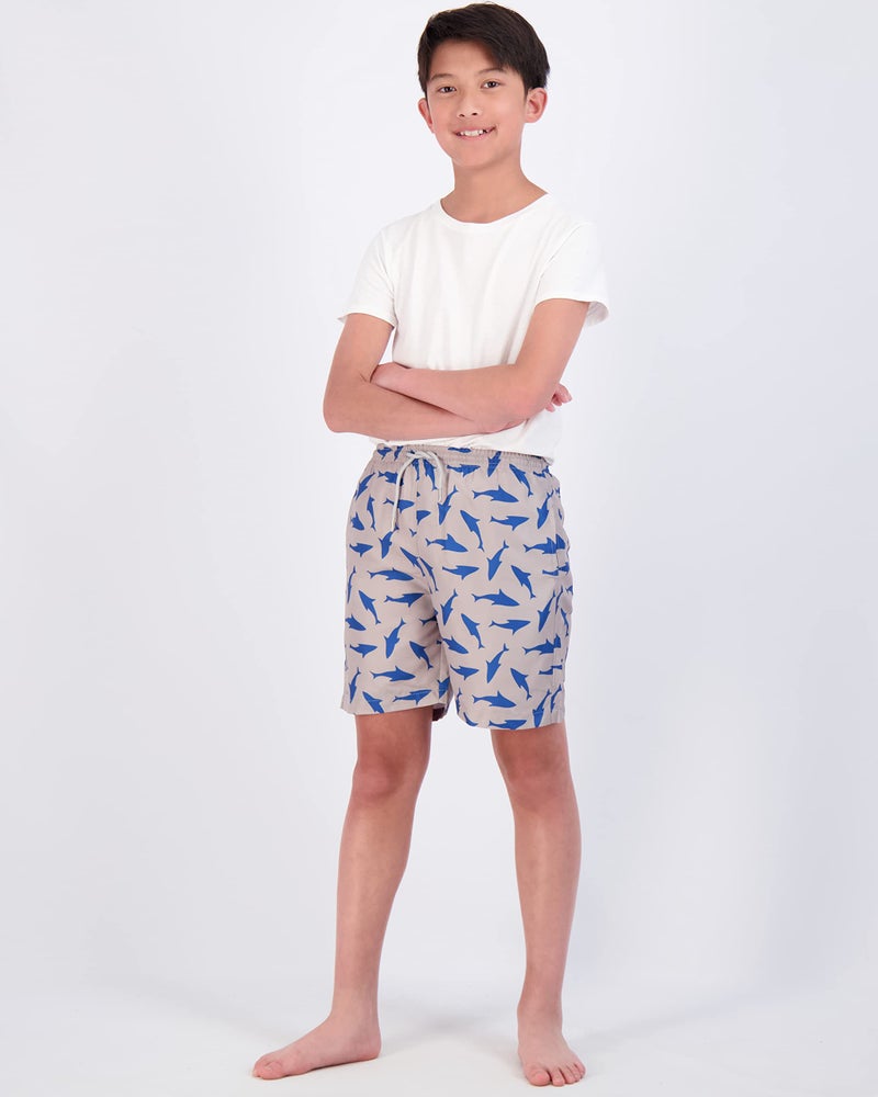 REALESSENTIALS Real Essentials 3-Pack: Boys Swim Suit Board Shorts Kids Trunks Drawstring Short Beach Swimwear Boy Surf Summer Swimming Swimsuit Bathing Youth Little Quick Dry Pool Liner - Set 4, L (10/12) - Image 5