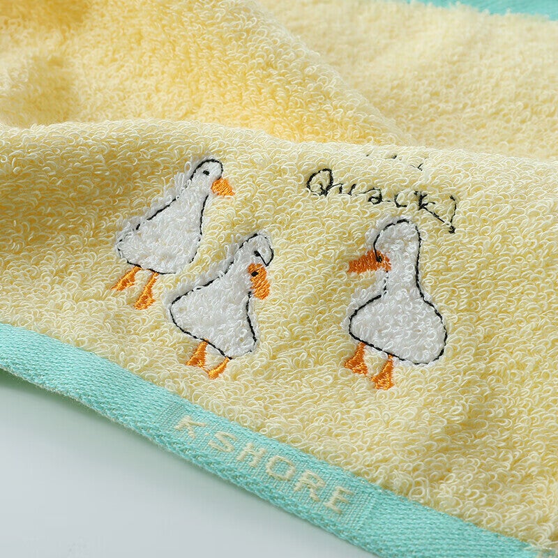 JD Jing Zao KING SHORE Class A Children's Towel, 100% Pure Cotton Small Towel, Baby Towel, Square Towel, Face Washing And Hand Wiping Towel, Face Towel, Pack of 5 - Image 1