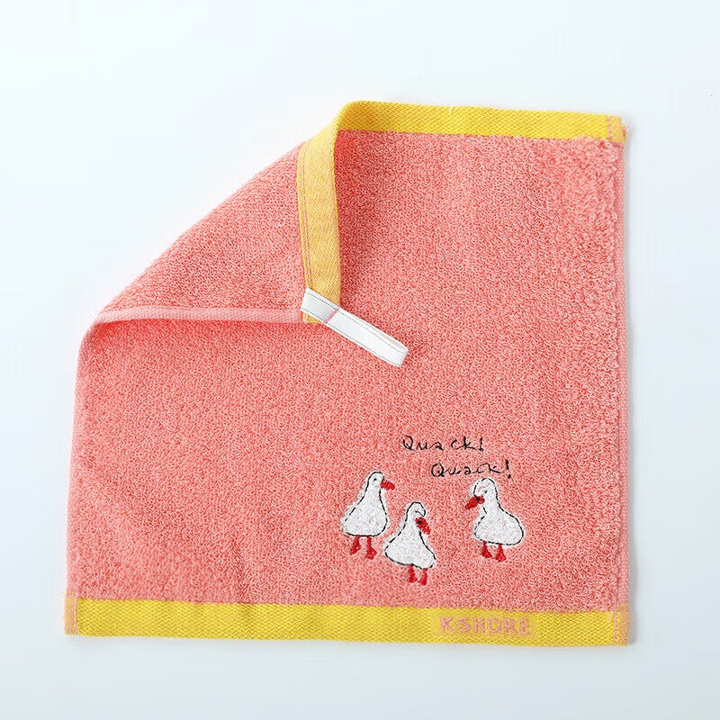 JD Jing Zao KING SHORE Class A Children's Towel, 100% Pure Cotton Small Towel, Baby Towel, Square Towel, Face Washing And Hand Wiping Towel, Face Towel, Pack of 5 - Image 2