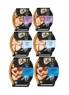 Sheba Cat Food Chicken with Shrimp  Tuna Filets from Natural Chicken Breast this Sheba Wet Food is made for Reliable Consumption Enriched with the Necessary Nutritional Requirements Dome 60g+Cat Food Sustainable White Fish Filets this Exquisite Sheba Wet Food is made for Reliable Smooth Consumption  Enriched with the Necessary Nutritional Requirements for Your Cats Dome 60g+at Food Chicken with Sustainable Tuna Filets from Natural Chicken Breast this Sheba Wet Food is made for Reliable Consumption Enriched with the Necessary Nutritional Requirements Dome 60g 