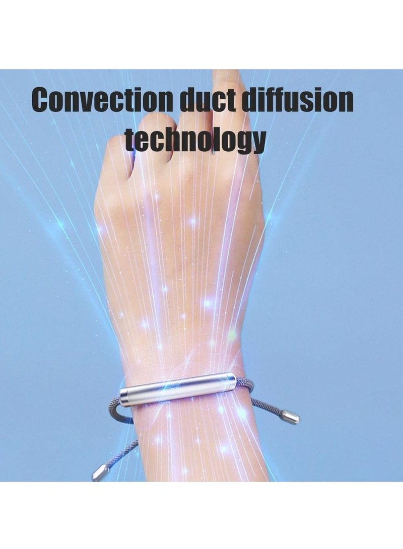 KASTWAVE سوار طارد للبعوض قابل للتعديل بزيت أساسي سوار مضاد للبعوض مع 6 أعواد بديلة سوار مغناطيسي مضاد للبعوض للاستخدام الداخلي والخارجي برحلة 100 بالمئة زيت أساسي نباتي طبيعي - Image 3