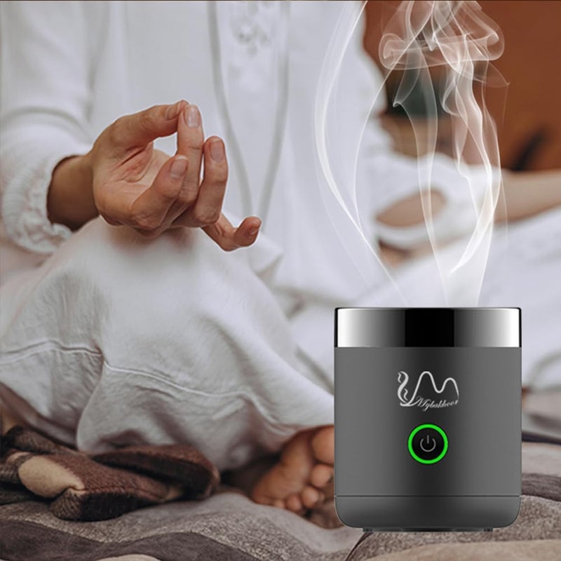 Bukhoon Mybakhoor Mini Electric Incense Burner Arabian Censer USB Rechargeable Portable Incense Burner in Car Gift Set - Image 5