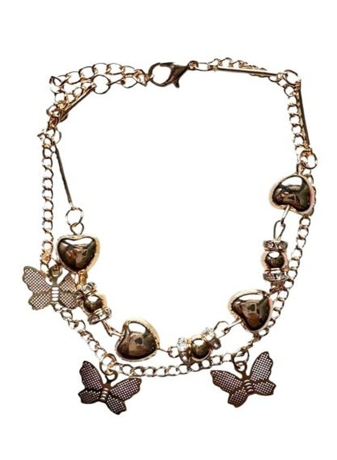 needs collection Needs Latest Stylish Crystal Rose Gold Charm Bracelet for Women - Image 1