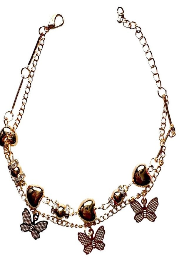 needs collection Needs Latest Stylish Crystal Rose Gold Charm Bracelet for Women - Image 3