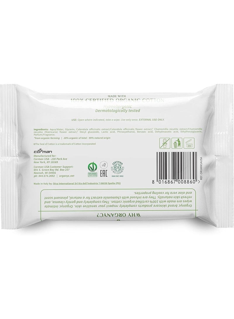 Organyc 100% Organic Cotton Intimate Wipes - Image 2
