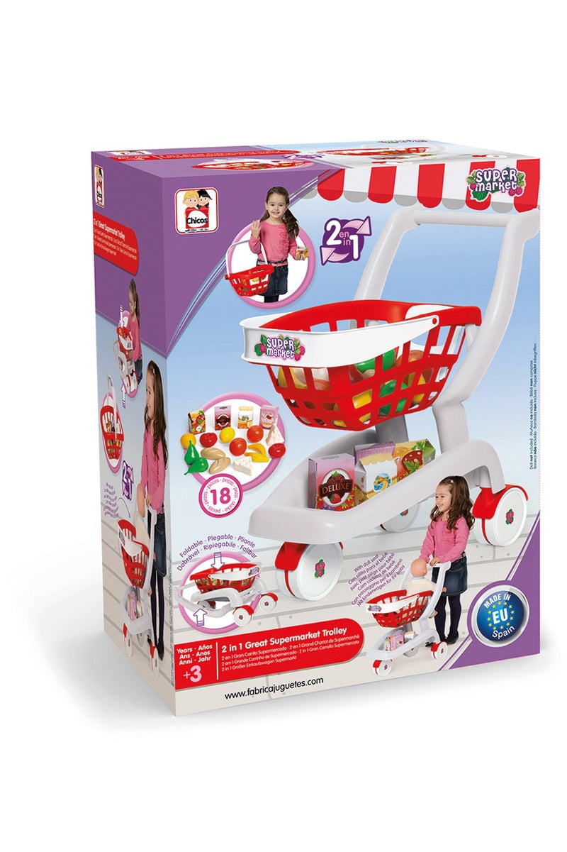 Chicos My 2 In 1 Great Supermarket Trolley - Image 4