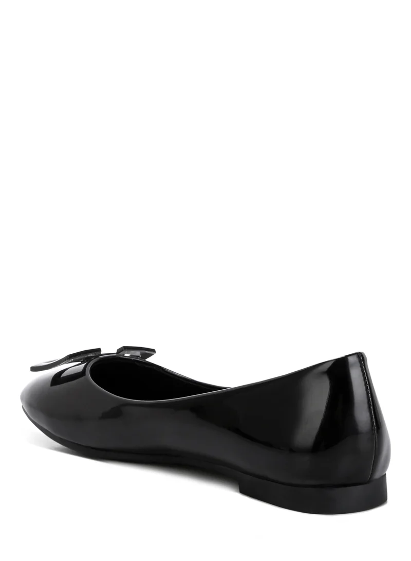 London Rag Embellished Flat Ballerinas in Black
