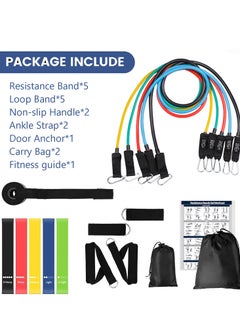 KINGMAZI 150 LBS Resistance Bands for Workout Kit Men & Women, Exercise Resistance Tubes Set Workout Bands with Door Anchor Handles Legs Ankle Straps for Training Home Shape Body  - Image 4