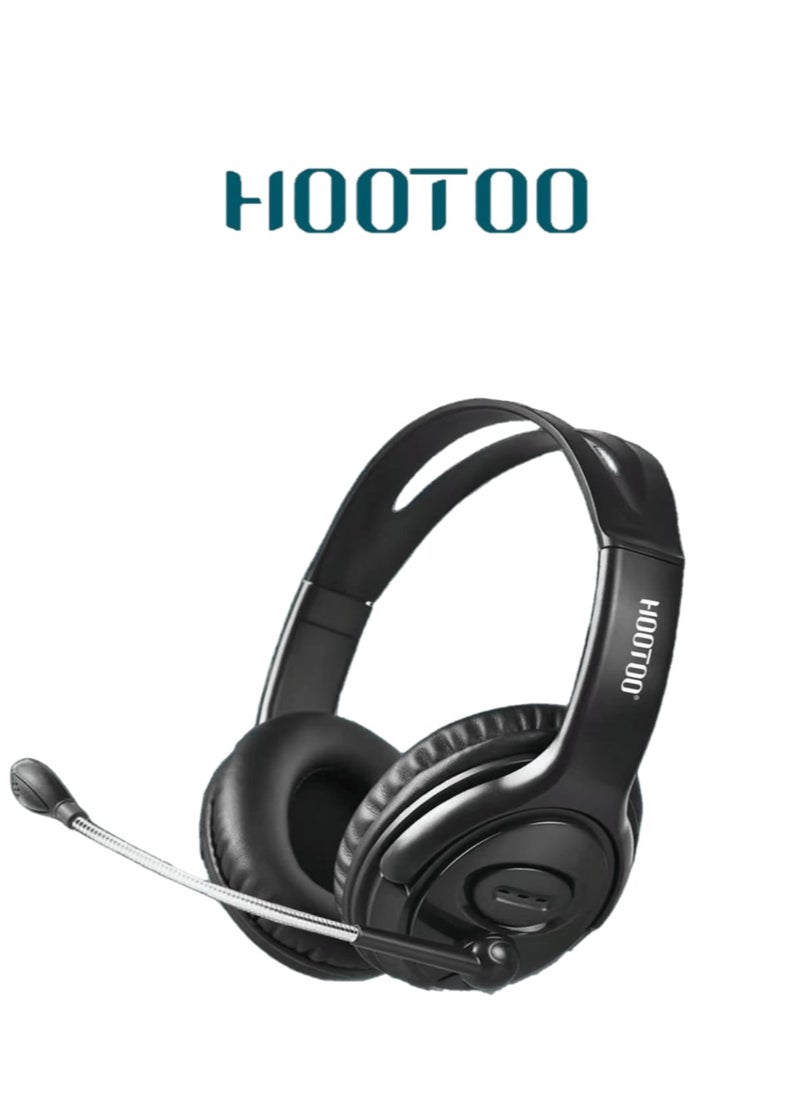 HooToo A gaming headset designed for gaming enthusiasts. headphones for Sony with high-quality stereo sound. Gamer headset with a microphone sensitivity of 52±2 dB. Wired headset that delivers clear and pure sound. Gaming headphones equipped with an AUX port. headset with a foldable headband design. Gaming headset designed by the brand HOTO, model HT-EP84.  - Image 1