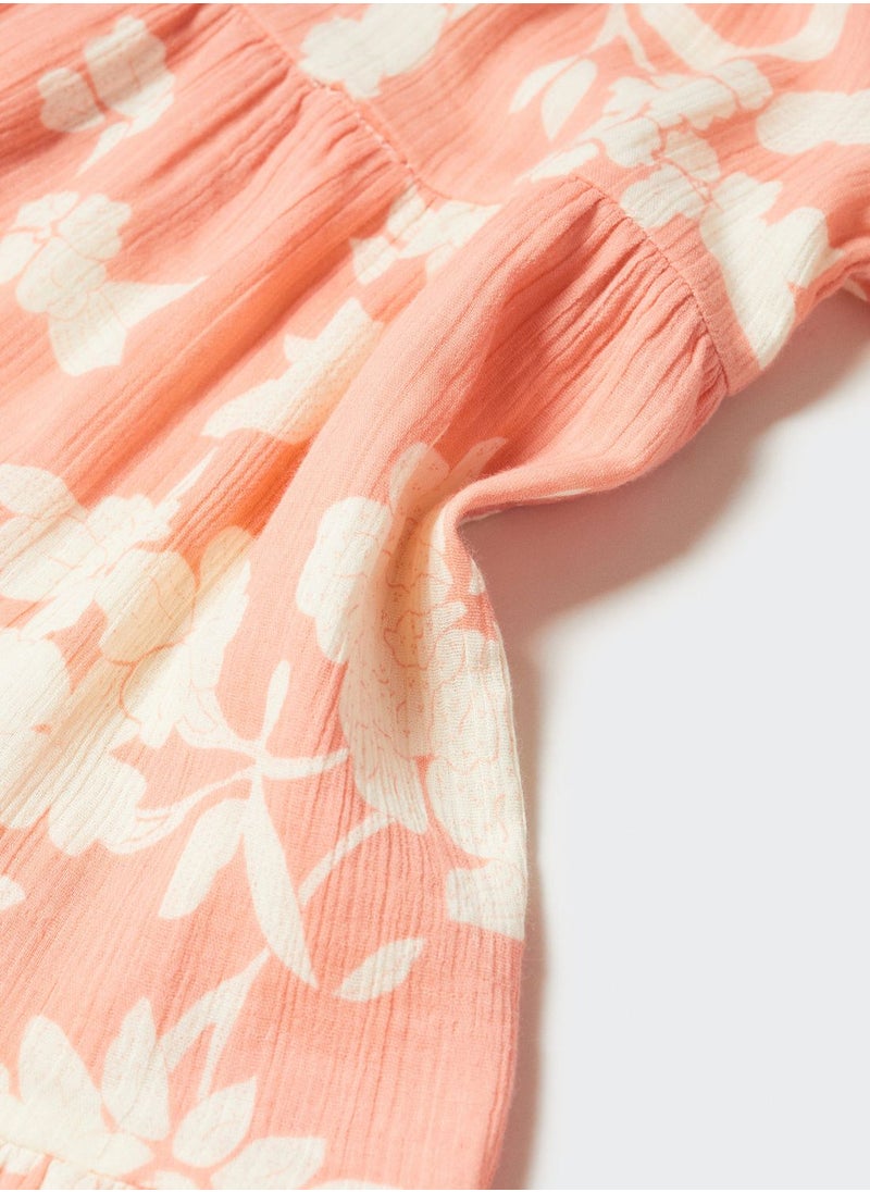 MANGO - Kids Pleated Ruffle Midi Dress - Image 1