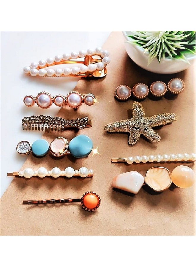 ASPIRET Aspire T Hair Pins/Clips Multi Shapes/Multi Colors Hair Products for Girls & Women (pack of 8) - Image 1