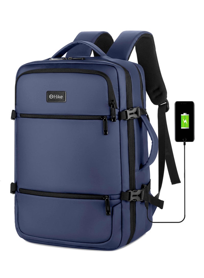 HIKE Premium Unisex Backpack Water Resistant Laptop Daypack with 360° Degree Opening and Separate Laptop Compartment for Travel/Business/College, HK2026-BLUE  - Image 1