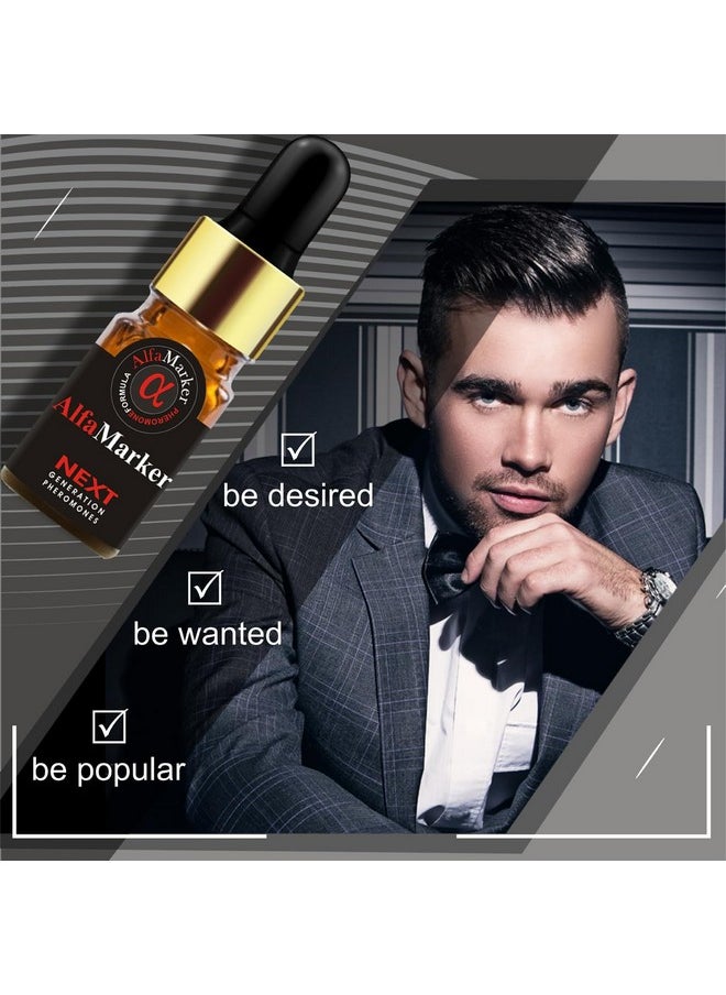 AlfaMarker - Pheromone Cologne For Men Pheromones Oil Perfume For Men Feromonas Para Hombres Alluring Fragrance Premium Scent 5Ml Travel Size Dropper - Image 1