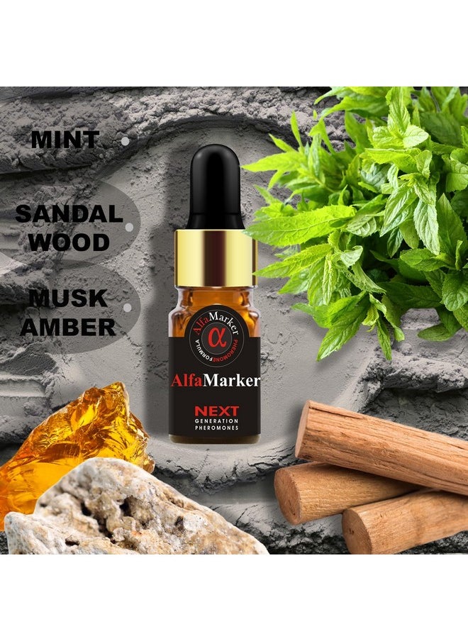 AlfaMarker - Pheromone Cologne For Men Pheromones Oil Perfume For Men Feromonas Para Hombres Alluring Fragrance Premium Scent 5Ml Travel Size Dropper - Image 1