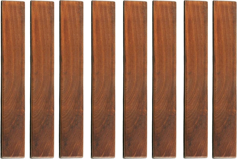 Bare Decor EZ-Floor End Pin-Side Trim Piece for Flooring in Solid Teak Wood (Set of 8), Brown - Image 1