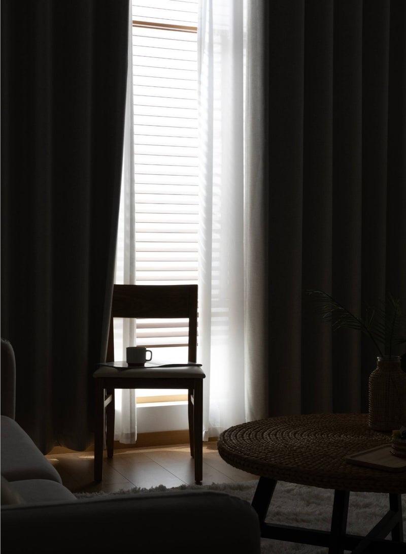 QBAID Blackout Curtain – 1 Piece | Natural Texture | Grommet, Hook & Back Tab Hanging Options - Image 5