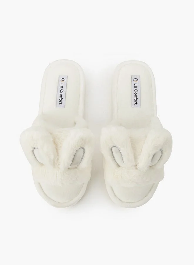 Le Confort Beige Women Bunny Ear Bedroom Slides for Women | Best Price UAE