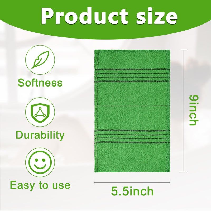 TaShow 15 Pcs Korean Exfoliating Mitt, 9*5.5 in Gentle Exfoliating Korean Scrub Mitt, Large Korean Washcloth Exfoliating, Colorful Korean Body Scrubber for Cleaning Skin, Reducing Dirt and Grease (5 Colors) - Image 2