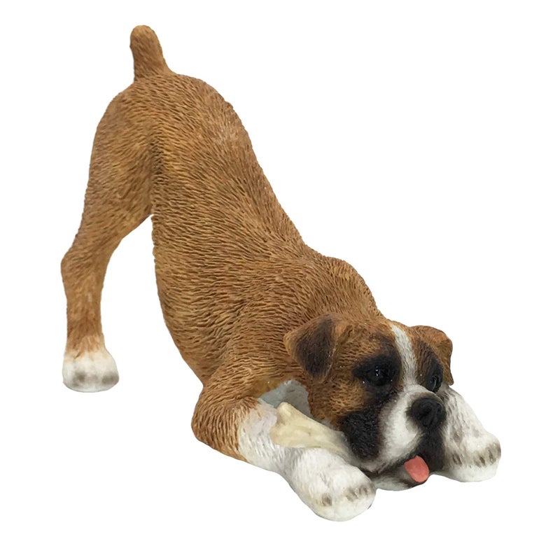 Sandicast Sandicast Small Size Fawn Boxer Sculpture Crouching 