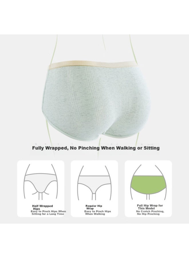 Modal Modaier Class A Cotton Women's Underwear, Pure Cotton Antibacterial Extended Crotch Mid-rise Young Women's Panties, Hip-hugging Breathable Triangle Briefs, Size L - Image 3