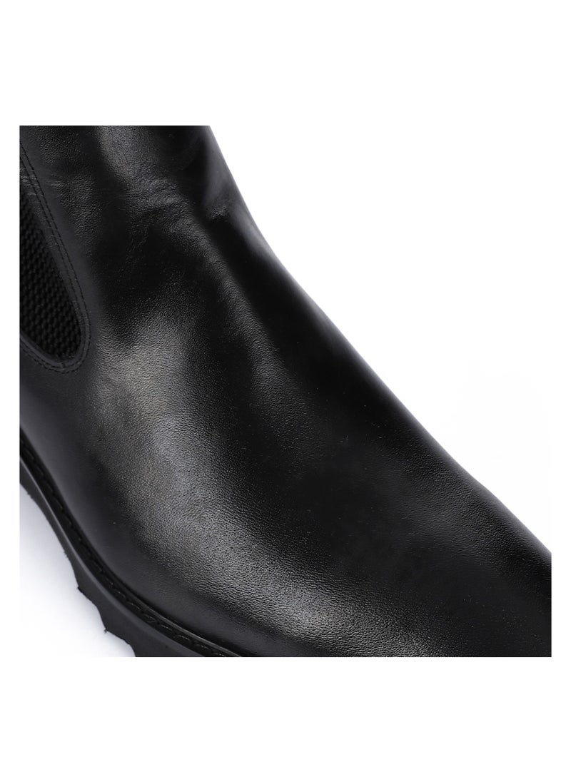 Mr.joe Genuine Leather Chelsea Boots Black  - Image 4
