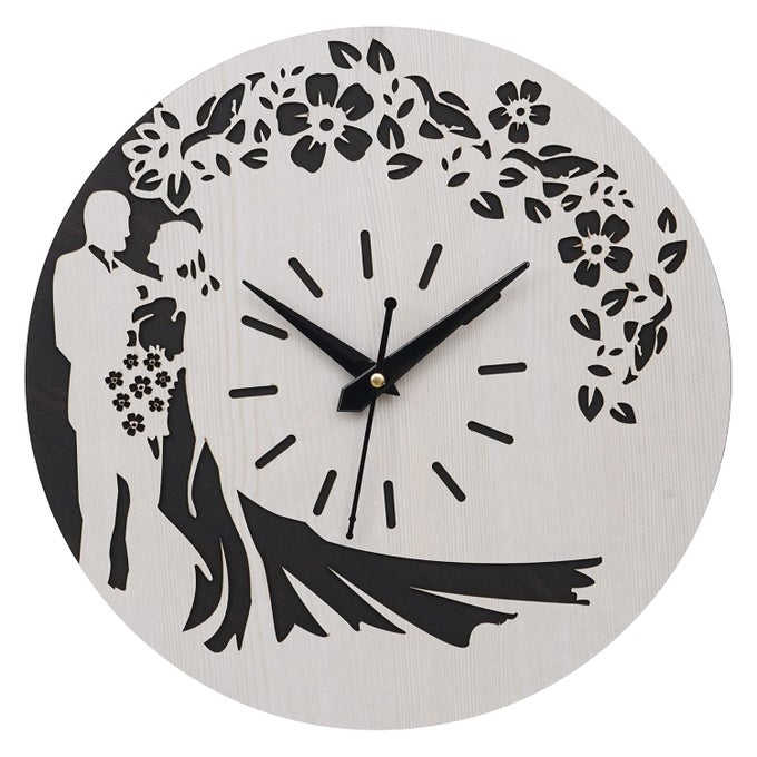 BEAUTIFUL ROUND LOVE COUPLE DESIGN WOOD WALL CLOCK FOR HOME DECOR| WALL CLOCK FOR BEDROOM| WALL CLOCK FOR LIVING ROOM/WALL CLOCK FOR WEDDING