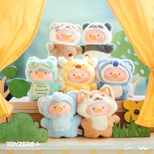 TOYZERO + Store تويس زيرو لولو الخنزير صناديق مفاجأة 6 قطع سلسلة عرض الدمى دمى محشوة سلسلة مفاتيح صناديق مفاجأة دمى أصابع حيوانات محشوة لطيفة مجموعة هدايا عيد الميلاد زينة منزلية - Image 5