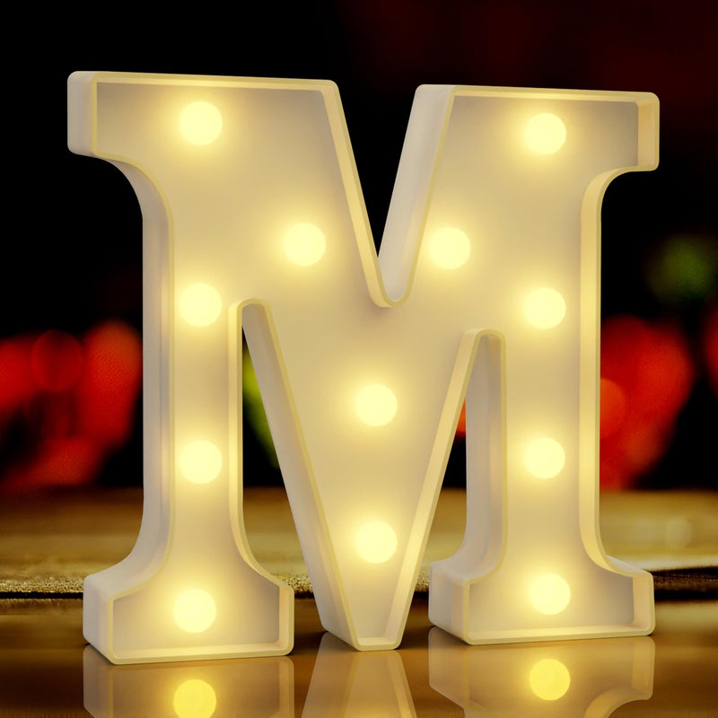 QWZify Marquee Light Up Letters M  Lamps for Girls Bedroom  Marry Me Light Up Letters  Outdoor Christmas Decorations Indoor  Merry Christmas Light Up Sign  Teen Room Decor  Decoraciones para Cuartos - Image 1