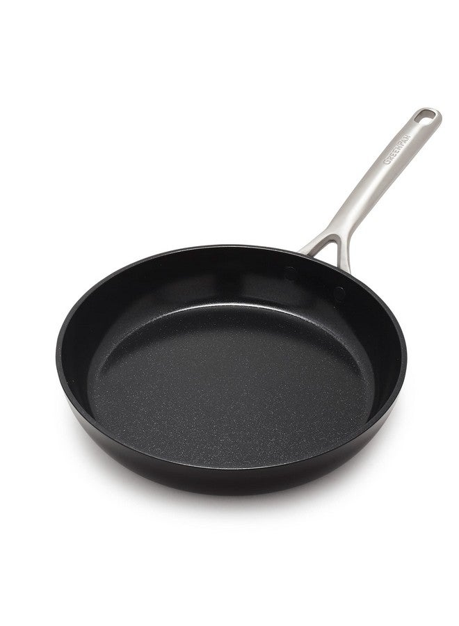 Greenpan GreenPan GP5 Hard Anodized Healthy Ceramic Nonstick 10" Frying Pan Skillet, Heavy Gauge Scratch Resistant, Stay Flat Surface, Induction, Mirror Finish Handle,Oven Safe, PFAS-Free, Black  - Image 1