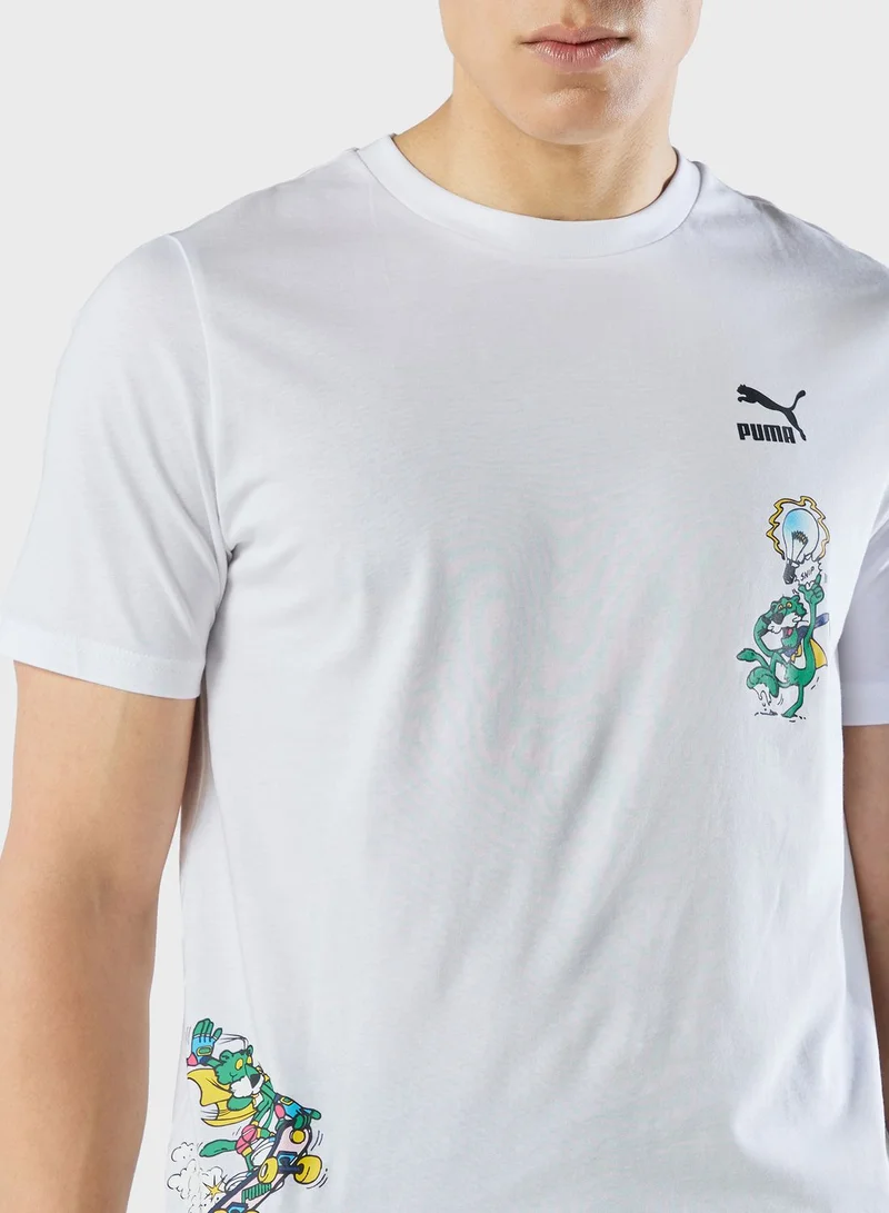 PUMA Classics Super Multi Graphic T-Shirt