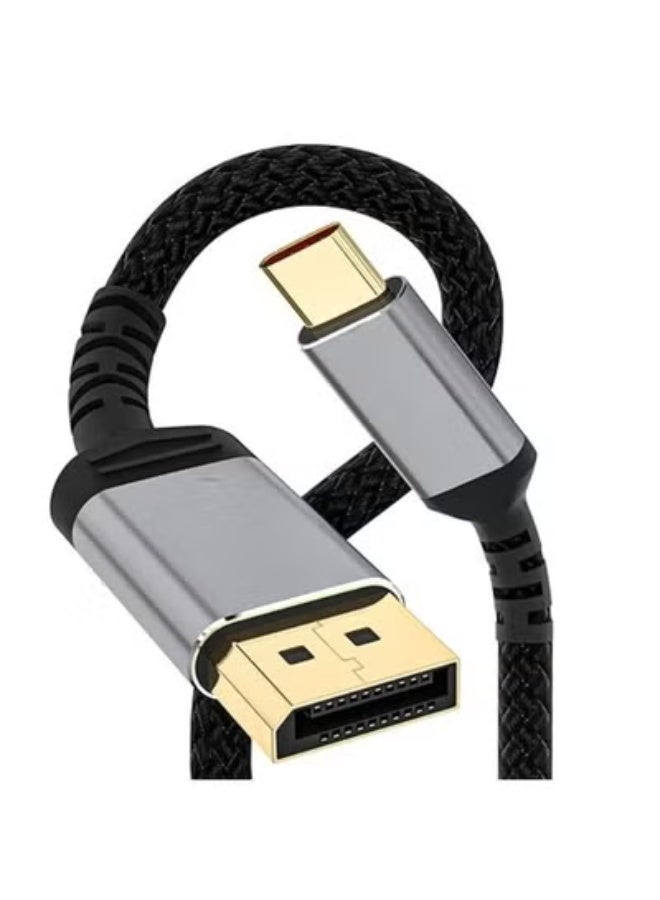 كيبل USB نوع C إلى منفذ عرض 1.4 – دقة 8K عالية وسرعة نقل فائقة متوافق مع ثاندربولت 3/4 - Image 1