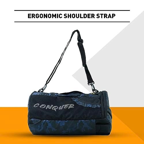 MuscleBlaze Hybrid Gym Bag Cum Backpack, Duffle Bag (Camo, 40L) | for Men and Women | Sports Bag - Image 2