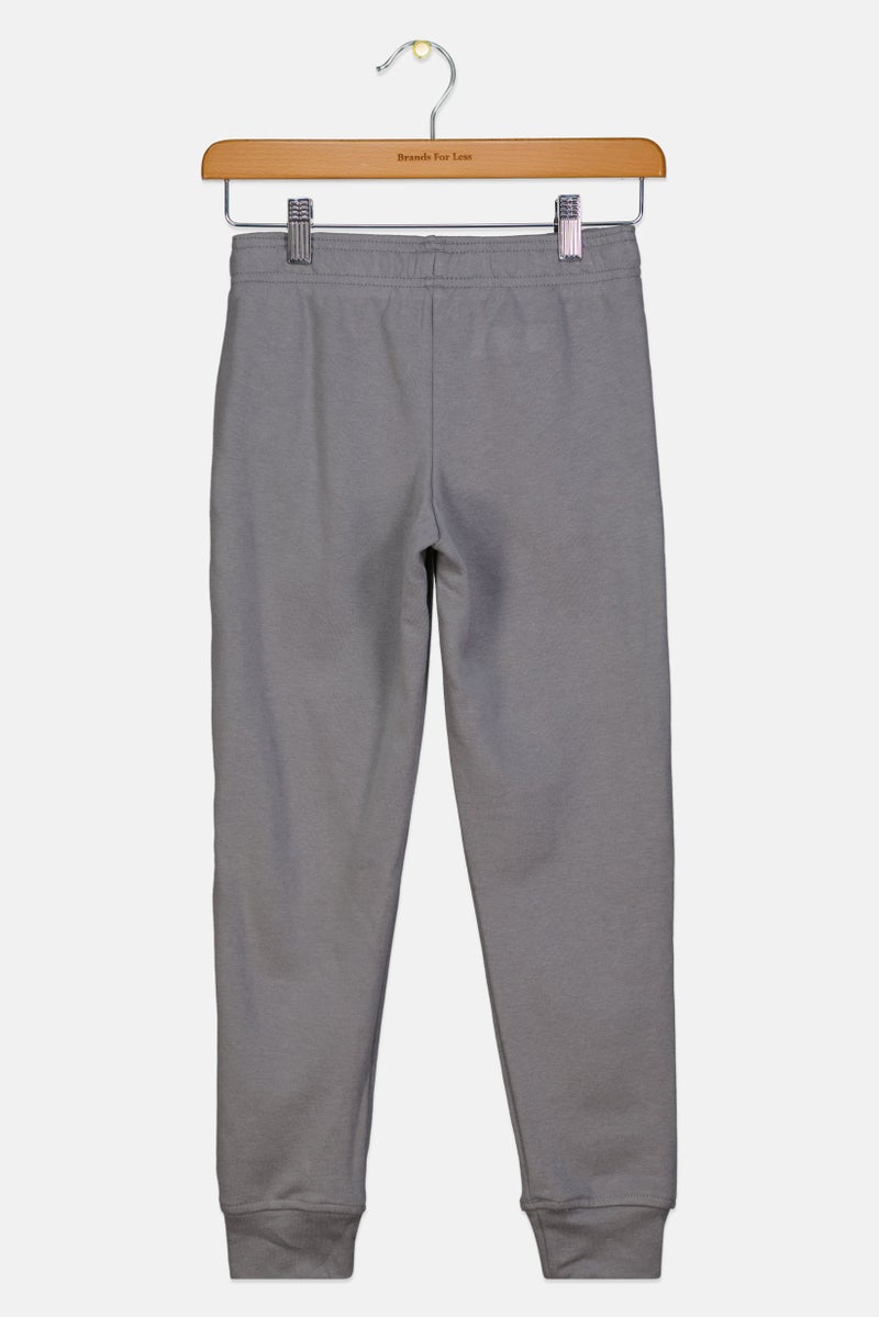 UNDER ARMOUR Kids Boy Loose Fit Brand Logo Sweatpants, Grey - Image 3