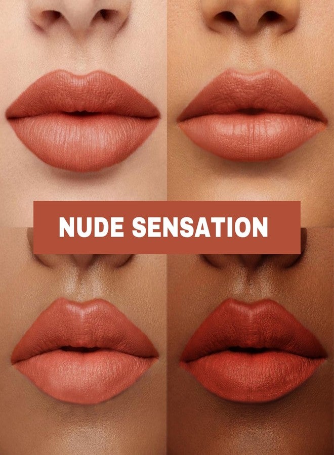 ميليدي  أحمر شفاه سائل من ميلادي: لمسة نهائية جريئة تدوم طويلاً غير لامعة للاستخدام طوال اليوم، ألوان نابضة بالحياة، وتطبيق سلس (VINTAGE WINE AND NUDE SENSATION، 3 مل) - Image 2