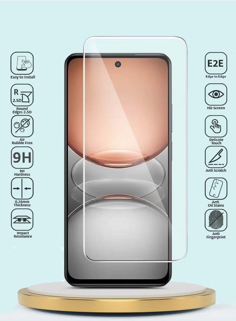 TIGER Xiaomi Redmi A5 4G 2025 GMAX Premium Series Curved Edges 9H 2.5D Tempered Glass Screen Protector – Clear, Ultra-Thin, Scratch-Resistant, Shatterproof, Full HD Clarity, Easy Installation - Image 2