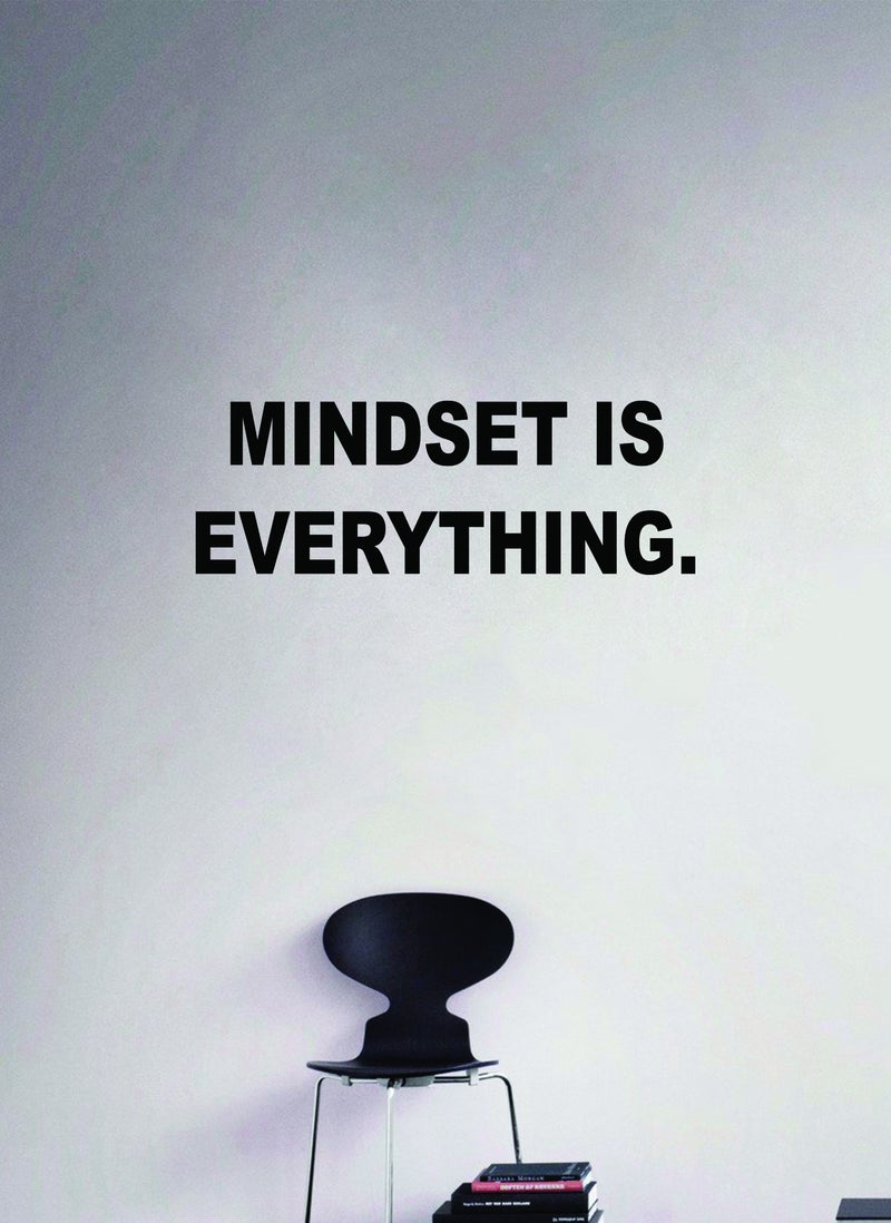 Spoil Your Wall ملصق حائط باقتباس تحفيزي من Mindset is Everything - ديكور جدران المنزل - ملصق حائط، 60 × 20 سم من Spoil Your Wall  - Image 1