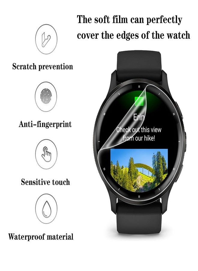 Huadu حماية شاشة ساعة متوافقة مع Garmin Venu 3، فيلم مضاد للخدش عالي الدقة تغطية كاملة وحافظة واقية من TPU الناعم - Image 4