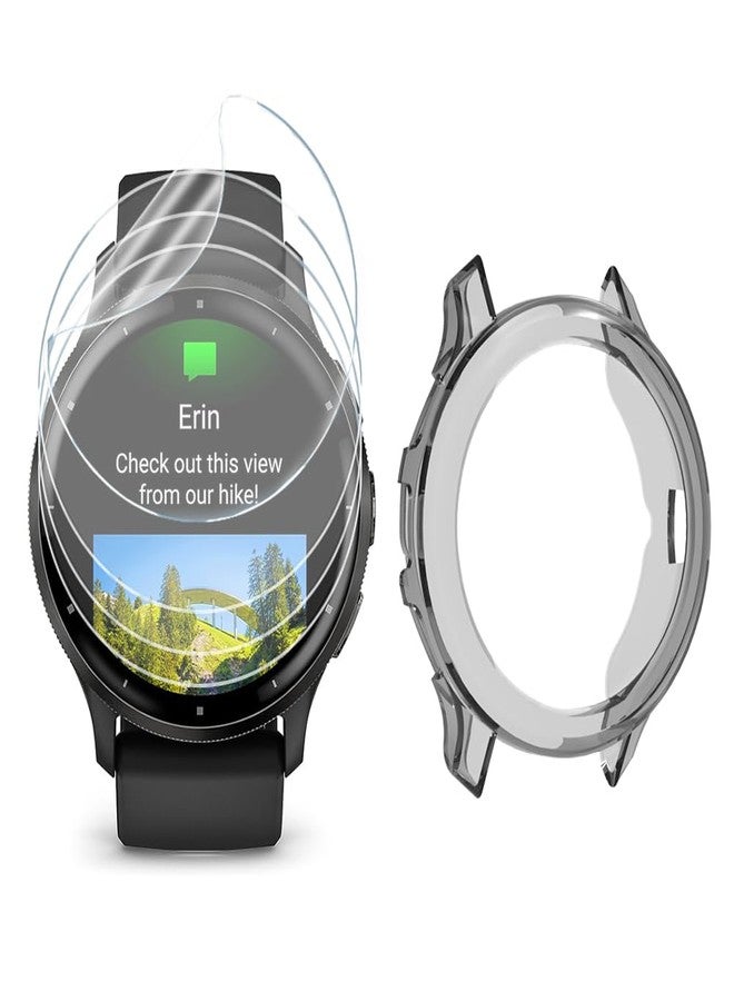 Huadu حماية شاشة ساعة متوافقة مع Garmin Venu 3، فيلم مضاد للخدش عالي الدقة تغطية كاملة وحافظة واقية من TPU الناعم - Image 1