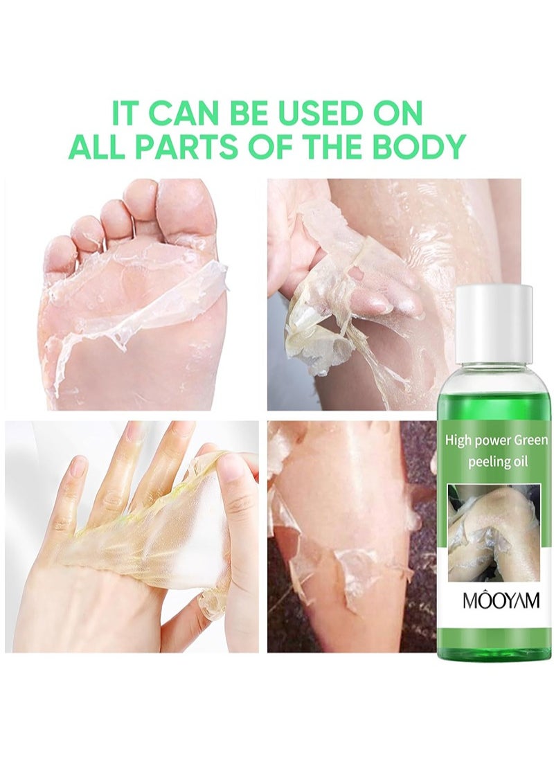 MOOYAM - Peeling Oil for Dark Skin,High Power Green Peeling Oil,Ultra Peeling Oil,Gentle Peeling Oil With Salicylic Acid,Exfoliating Oil for Hands and Feet Peeling,Solution Chemical Peeling for All Skin - Image 1