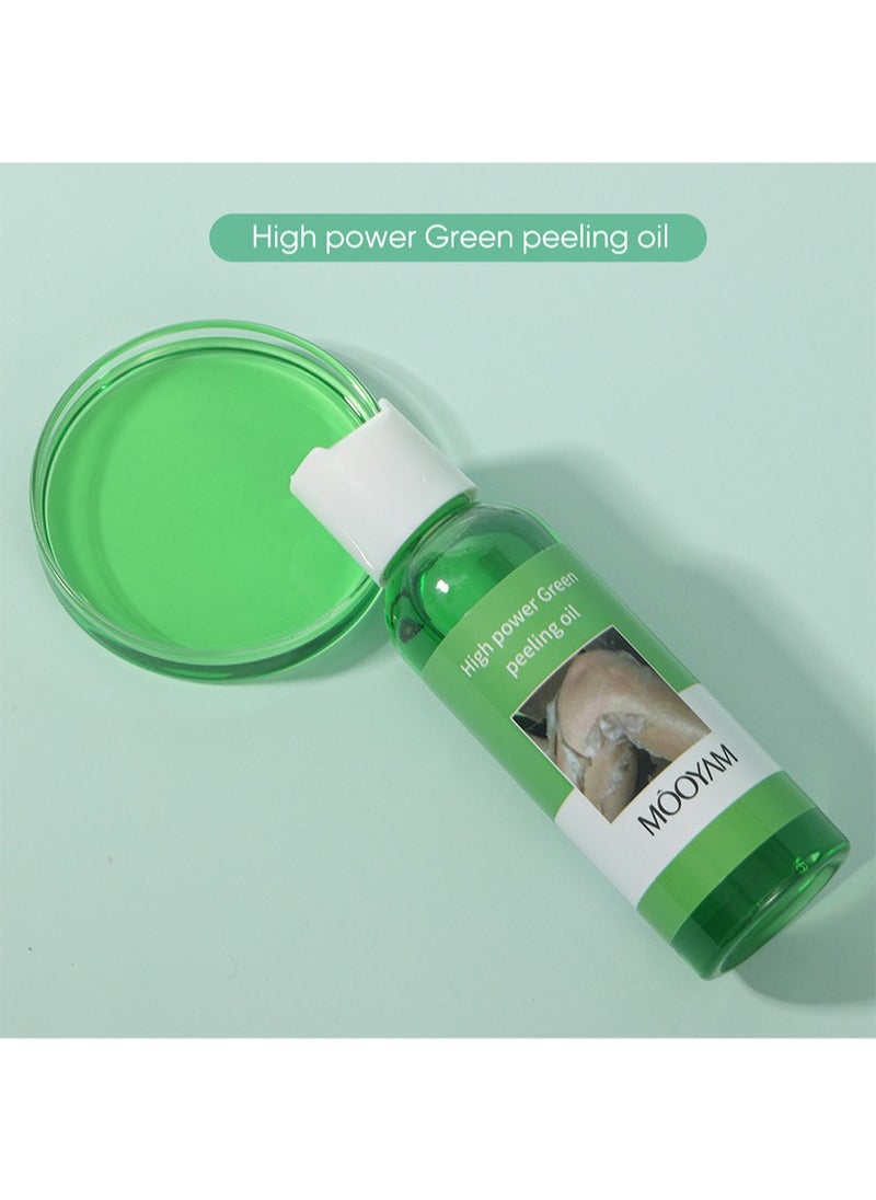 MOOYAM - Peeling Oil for Dark Skin,High Power Green Peeling Oil,Ultra Peeling Oil,Gentle Peeling Oil With Salicylic Acid,Exfoliating Oil for Hands and Feet Peeling,Solution Chemical Peeling for All Skin - Image 1