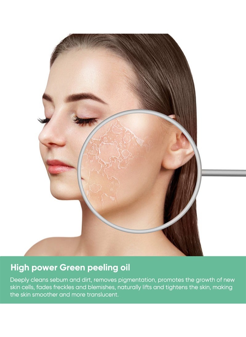 MOOYAM - Peeling Oil for Dark Skin,High Power Green Peeling Oil,Ultra Peeling Oil,Gentle Peeling Oil With Salicylic Acid,Exfoliating Oil for Hands and Feet Peeling,Solution Chemical Peeling for All Skin - Image 1