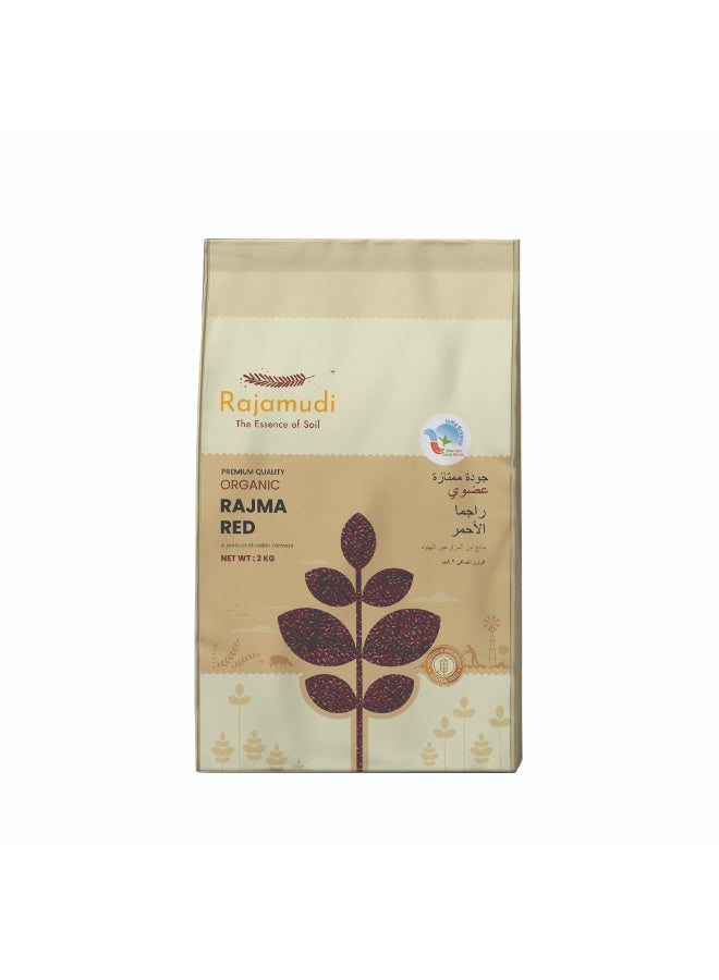 Rajamudi Organic Red Kidney Beans (Rajma) 2 KG – High Protein, Iron-Rich, The Heart of Rajma Chawal - Image 1