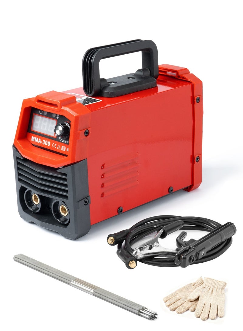 الواحة الذهبية  آلة لحام عاكس تيار مستمر 300 أمبير 220 فولت | آلة لحام صغيرة محمولة بدرجة صناعية | شاشة عرض رقمية LED ذكية | مثالية لهياكل الصلب، إصلاح السيارات ولحام المنازل | كفاءة طاقة عالية وأداء ثابت - Image 1
