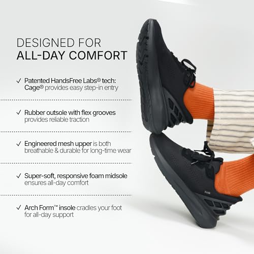 Kizik Athens 2 Slip On Shoes for Men: Comfortable All-Day for Walking, Gym, or Casual Wear, Wide Toe Box Available, Slip in & Stand Out, Hands Free - Blackout M9 - Image 2