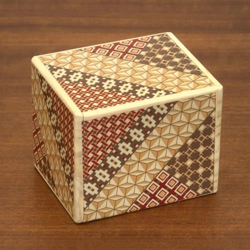 Bits and Pieces صندوق الألغاز السري بتصميم الفسيفساء المفصل 11 خطوة لحل اللغز صندوق المال الخشبي لعبة التفكير حجرة سرية - Image 1