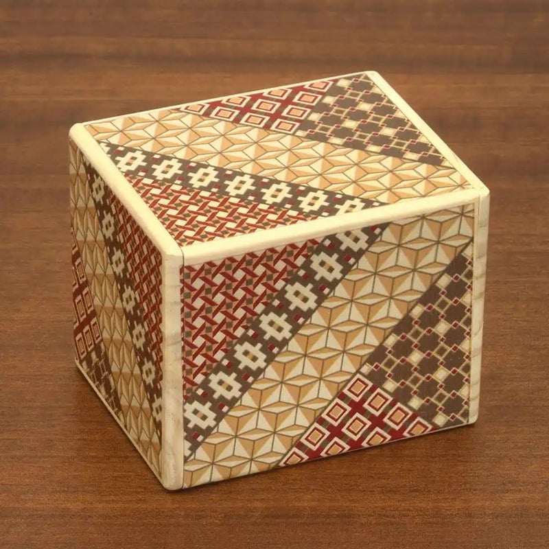 Bits and Pieces صندوق الألغاز السري بتصميم الفسيفساء المفصل 11 خطوة لحل اللغز صندوق المال الخشبي لعبة التفكير حجرة سرية - Image 2
