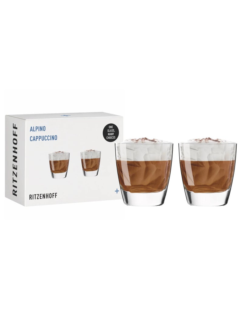 RITZENHOFF Alpino Cappuccino Glasses Set of 2 (205 ml) – Elegant Coffee Glass for Cappuccino, Espresso & Latte | Dishwasher Safe | Made in Germany - Image 3