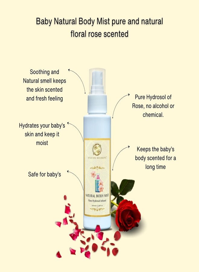 Sylvan Secrets Baby Natural Body Mist Rose | Hydrate And Scents Baby's Skin 100 ml - Image 4