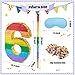 PCFING 20 Inch Number 6 Piata Rainbow with 30 Inch Piata Stick Blindfold Confetti for Boys Girls Adults Birthday Party Decorations Anniversary Celebration Fiesta - Image 4
