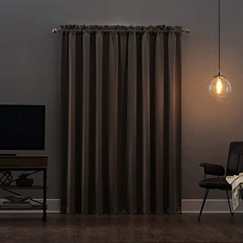 Sun Zero - 52479 Oslo Theater Grade Extreme 100% Blackout Rod Pocket Curtain Panel, 52" x 95", Mushroom, 52479 - Image 2